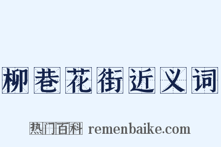 柳巷花街近义词是什么意思的图片